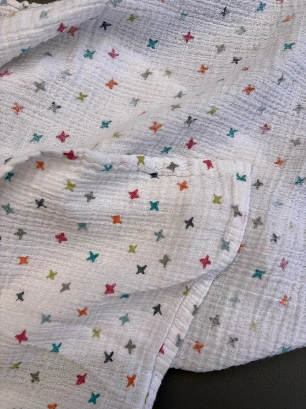 Pehr Muslin Swaddle Blanket - Multi Star Print (White)